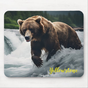 Tapis De Souris Souris de l'ours jaune