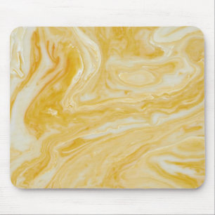 Tapis De Souris Souris de Marbre blanc jaune de luxe