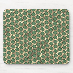 Tapis De Souris Souris de PC, quadriculos verdes sobre marrom