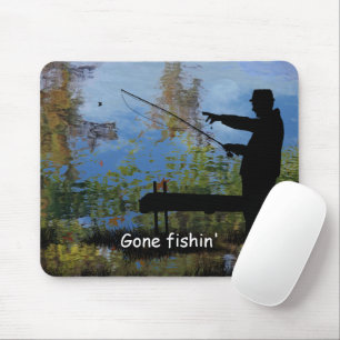Tapis De Souris Souris de retraite de pêche pour homme âgé
