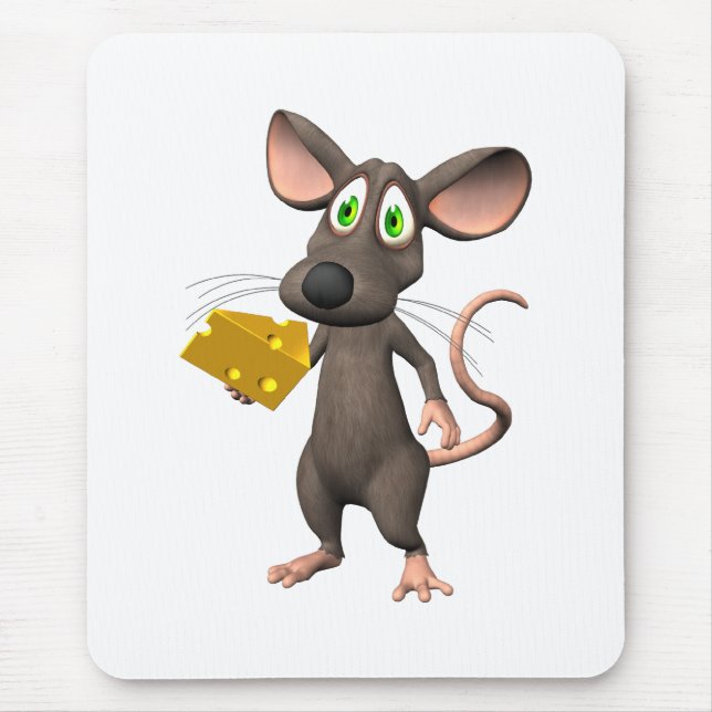 Tapis De Souris Souris de Toon avec du fromage Mousepad (Devant)