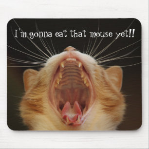 Tapis De Souris Souris grand ouvert à la bouche de chatte Mousepa