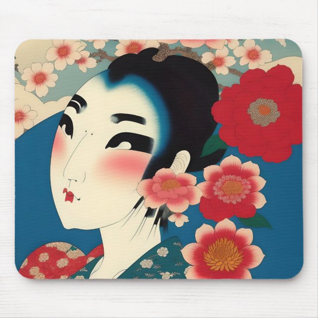 Tapis De Souris Souris japonaise fille (Devant)
