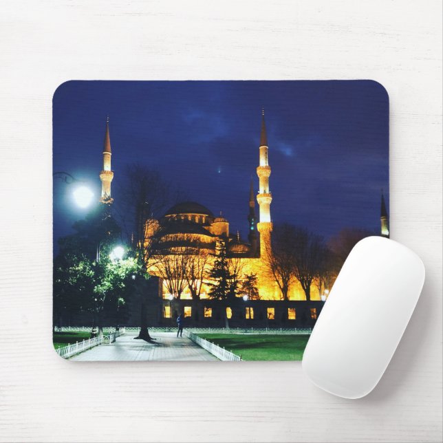 Tapis De Souris Souris Mosquée Bleue (Avec souris)