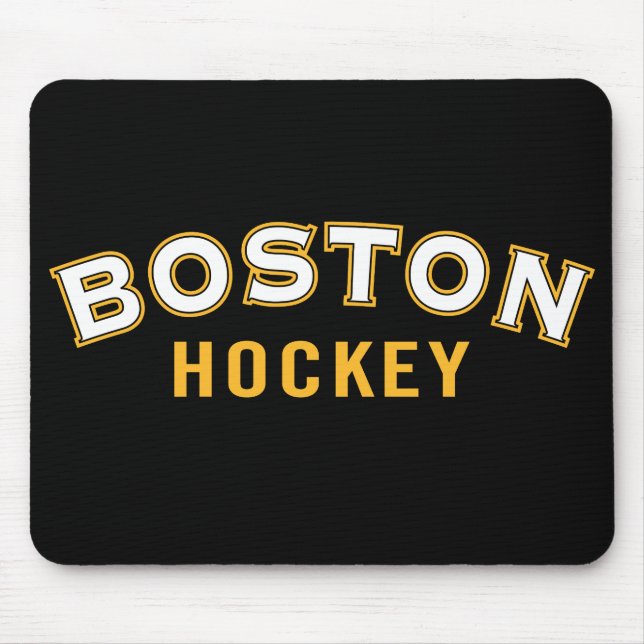 Tapis De Souris Souris noire de hockey de Boston (Devant)