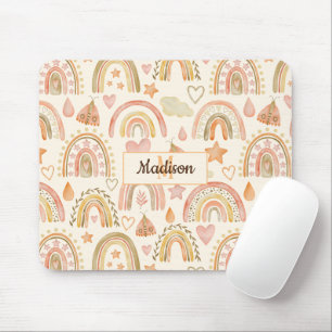 Tapis De Souris Souris Pad Nom personnalisé Monogramme Cadeau Boho
