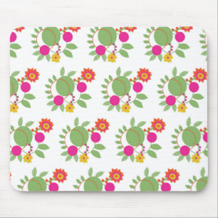 Tapis De Souris Souris personnalisée Hippie Jardin Floral