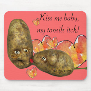 Tapis De Souris Souris Pomme de terre Mousepad Valentine
