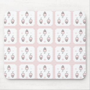 Tapis De Souris Souris Rose Design Motif sans couture - Décor mign