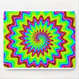 Tapis De Souris Souris spirale psychédélique