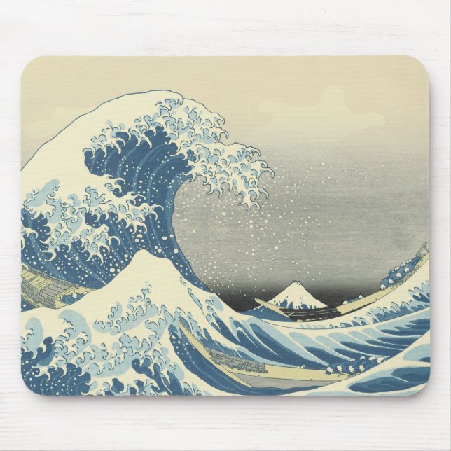 Tapis De Souris Sous la vague de Kanagawa, Hokusai, 1830-32 (Devant)