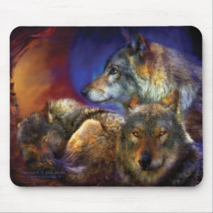 Tapis De Souris Sous une lune bleue Mousepad