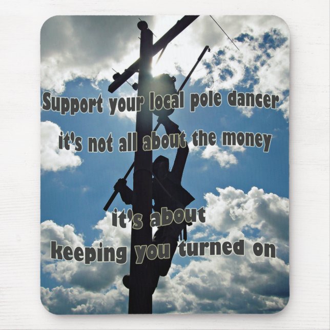 Tapis De Souris Soutenez votre Lineman (Devant)