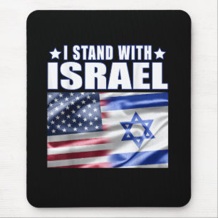 Tapis De Souris Soutien à Israël Je suis avec Israël