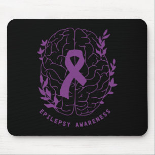 Tapis De Souris Soutien à la sensibilisation à l'épilepsie Ruban v