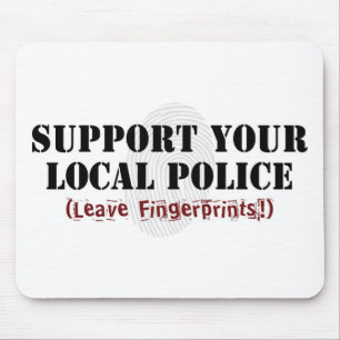 Tapis De Souris Soutien à votre police locale - laissez des emprei