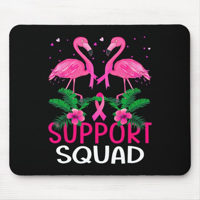 Tapis De Souris Soutien du guerrier Équipe Flamant rose Cancer du  (Devant)