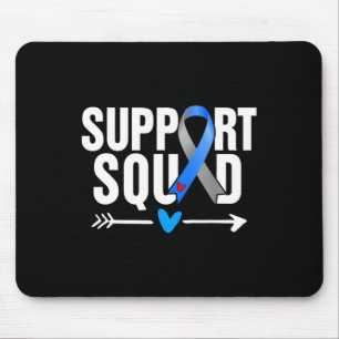 Tapis De Souris Soutien Escadron Grey Blue Ribbon Sensibilisation 