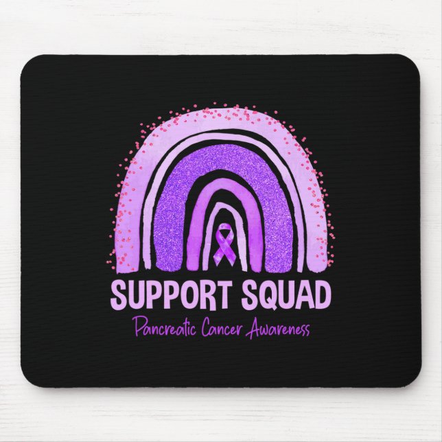 Tapis De Souris Soutien Escouade Pancréatique Cancer Sensibilisati (Devant)