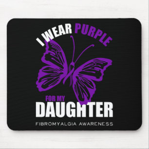 Tapis De Souris Soutien Fibromyalgie Sensibilisation Papillon Purp