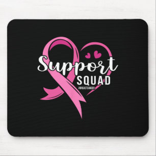 Tapis De Souris Soutien Squad Cute Heart Sensibilisation au cancer