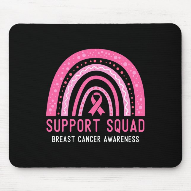 Tapis De Souris Soutien Squad Sensibilisation au cancer du sein Ru (Devant)