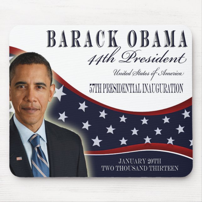 Tapis De Souris Souvenir 2013 inaugural d'Obama Mousepad (Devant)