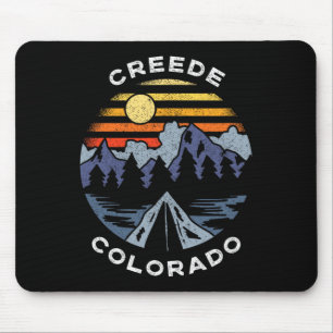 Tapis De Souris Souvenir de camping vacances Creede Colorado Mount