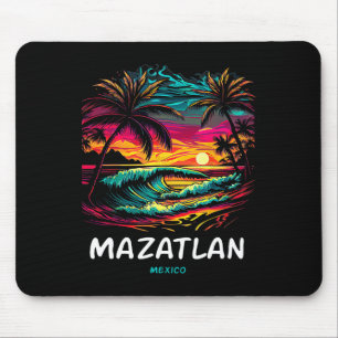 Tapis De Souris Souvenir de vacances Palmier Mazatlán 