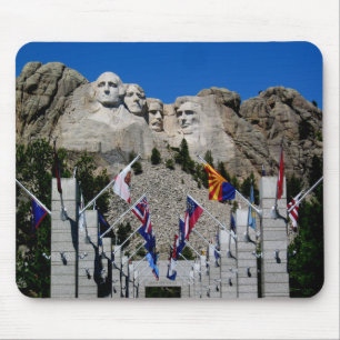 Tapis De Souris Souvenir du drapeau du Mont Rushmore Dakota du Sud