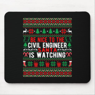 Tapis De Souris Soyez Gentil Avec L'Ingénieur Civil Père Noël Rega