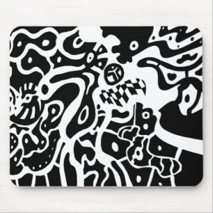 Tapis De Souris "Space" B&W Art Abstrait