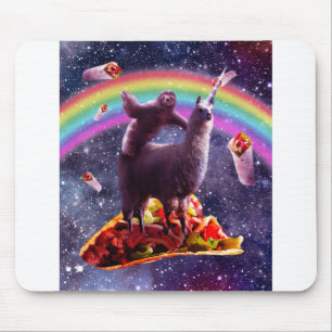 Tapis De Souris Space Sloding Llama Unicorn - Taco & Burrito