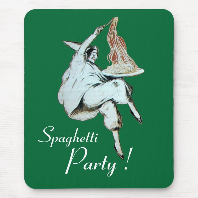 Tapis De Souris SPAGHETTI PARTY ITALIAN KITCHEN, RESTAURANT rouge (Devant)