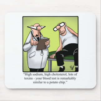 Tapis De Souris Spectacles amusants Humour de dessin de santé Médi