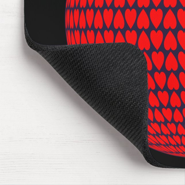 Tapis De Souris Sphère des coeurs alternatifs (Coin)