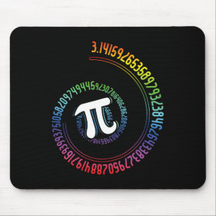 Tapis De Souris Spiral Arc-en-ciel Nerd Math Geek Mathématicien Jo