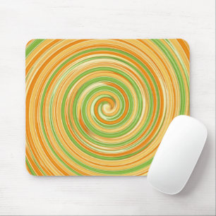 Tapis De Souris Spirale de couleurs d'agrumes amusantes