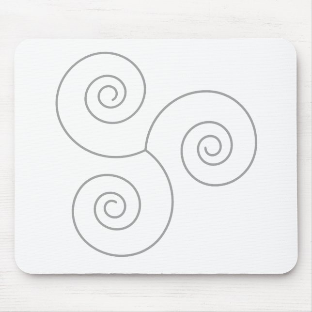 Tapis De Souris Spirale grise de la vie (Devant)