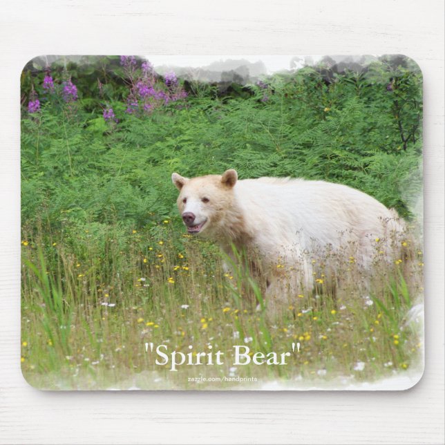 Tapis De Souris Spirit Bear Kermode Faune Mousepad (Devant)