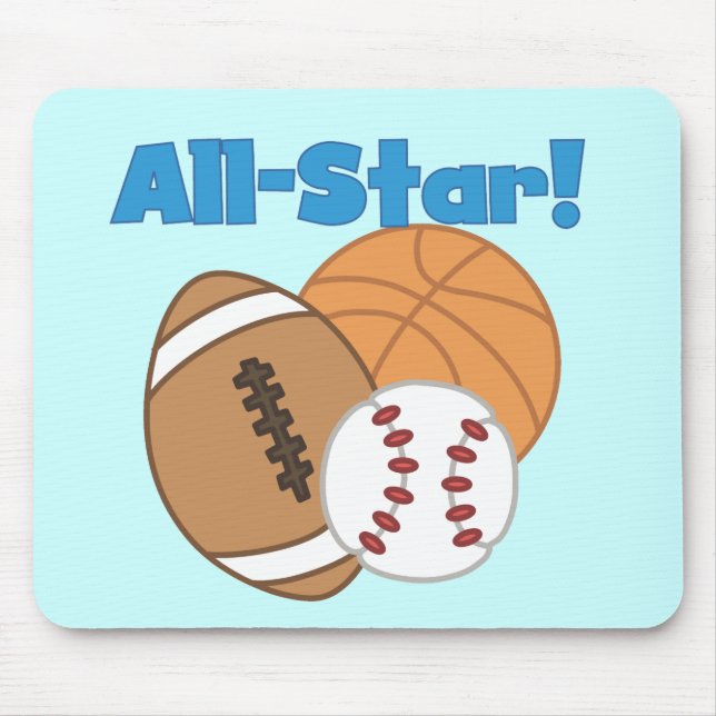Tapis De Souris Sports Mousepad d'All Star (Devant)