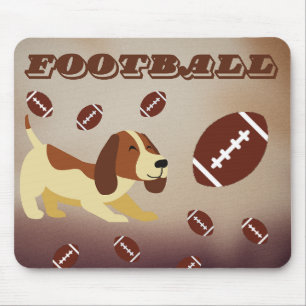 Tapis De Souris Sporty Pup CHIEN AMOUREUX FOOTBALL
