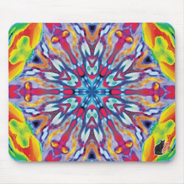 Tapis De Souris Spots Kaleidoscope Souris (Devant)