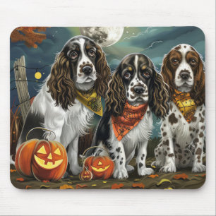 Tapis De Souris Springer Spaniel Halloween Effrayant