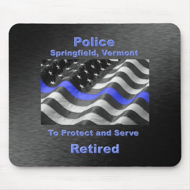 Tapis De Souris Springfield, Vermont. Police (Devant)