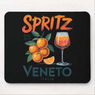 Tapis De Souris Spritz Veneto dal 1919 Italie Vin Orange Vintage