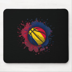 Tapis De Souris Squelette avec drapeau du Tchad