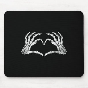 Tapis De Souris Squelette Coeur main Signer Costume d'Halloween Vi