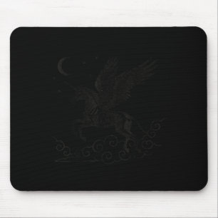 Tapis De Souris Squelette de licorne Halloween gothique effrayant