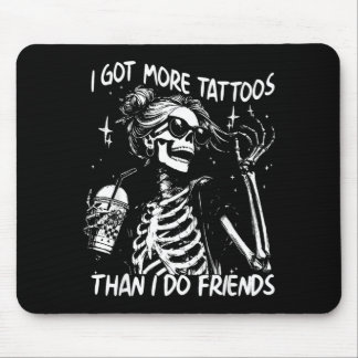 Tapis De Souris Squelette de tatouage avec plus de tatouages que d